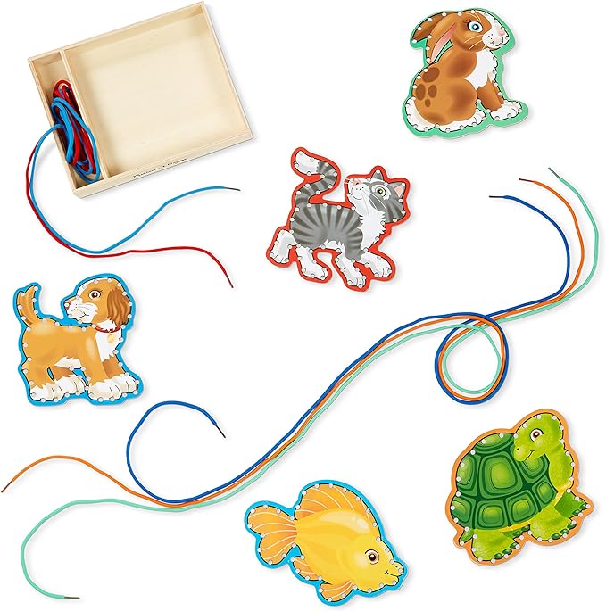 Melissa & Doug Lace & Trace Activity Set: Pets toddler travel toys