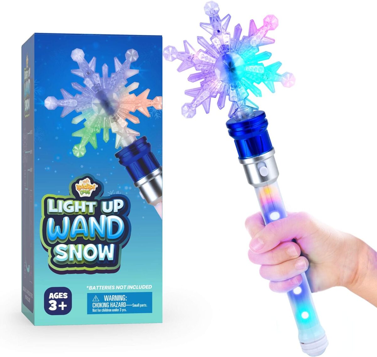 Light Up Snowflake Ice Spinning Wand for Kids