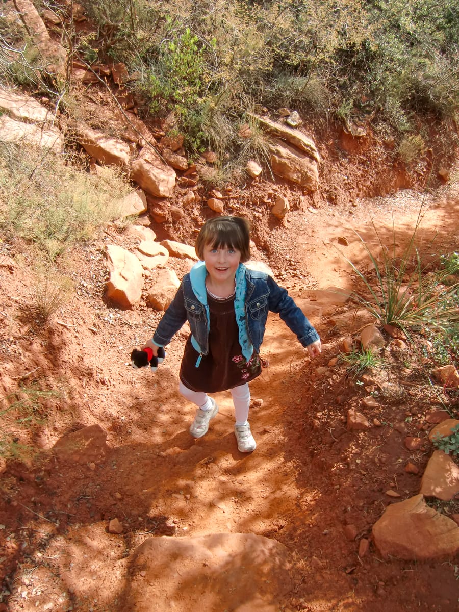 Young child on Vista Trail from Sedona Enchantment Resort