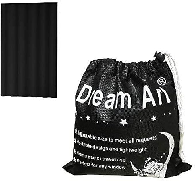 DREAM ART Anywhere Portable Blackout Curtain/Adjustable Blackout Shades for better toddler sleep on vacation