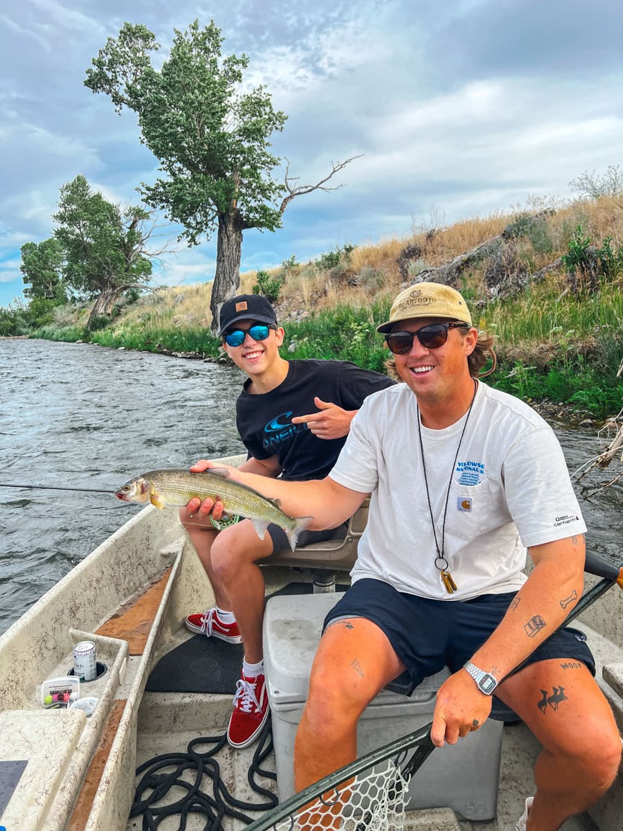 Teen fly fishing in Montana