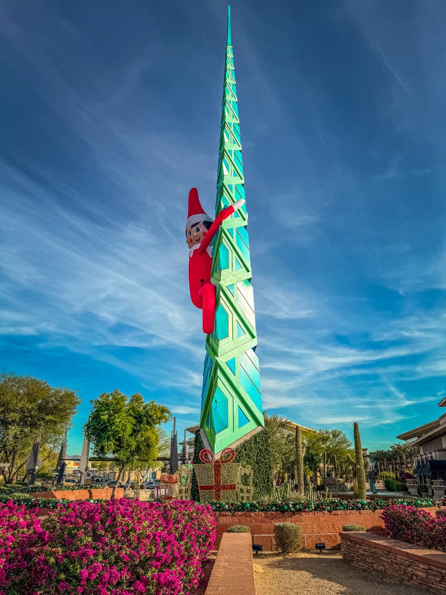 Giant Elf on the Shelf at The Promenade Scottsdale Mall